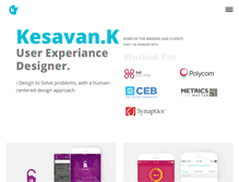 Tablet Screenshot of iamkesavan.com